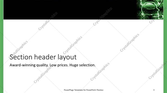 Section Header presentation slide layout