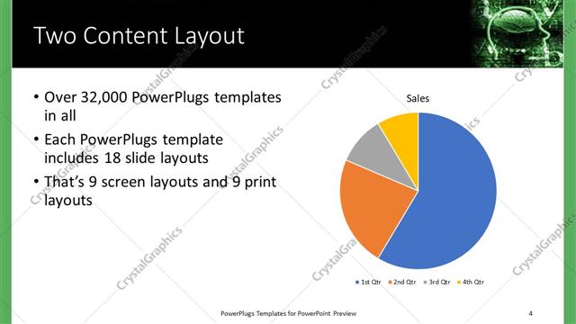 Two Content presentation slide layout