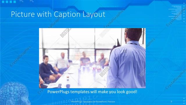 Picture with Caption presentation slide layout