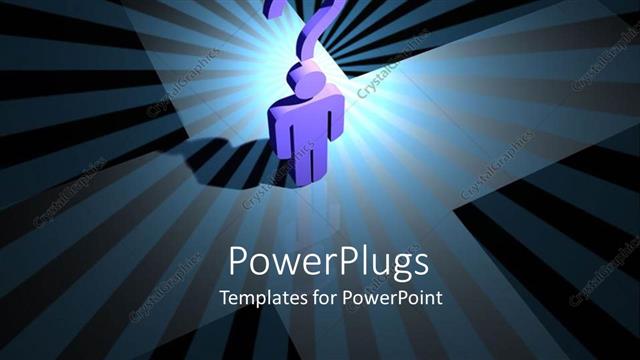  Presentation with crossroads - Abstract depiction of a human with a question mark
