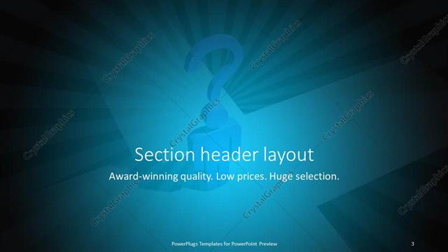 Section Header presentation slide layout