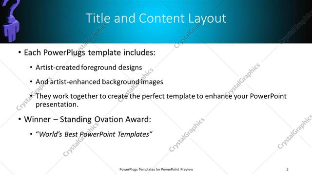 Title and Content presentation slide layout