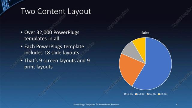 Two Content presentation slide layout