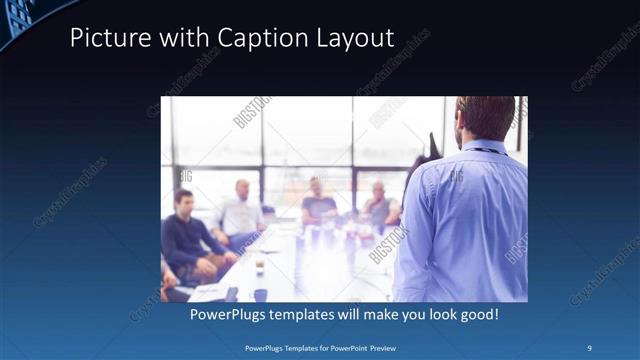 Picture with Caption presentation slide layout