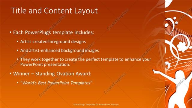 Title and Content presentation slide layout