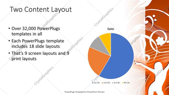 Two Content presentation slide layout