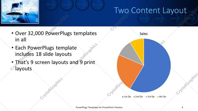 Two Content presentation slide layout