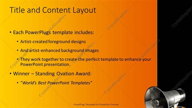 Title and Content presentation slide layout