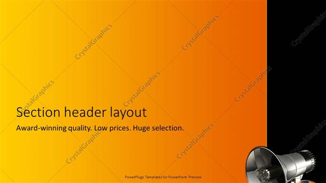 Section Header presentation slide layout