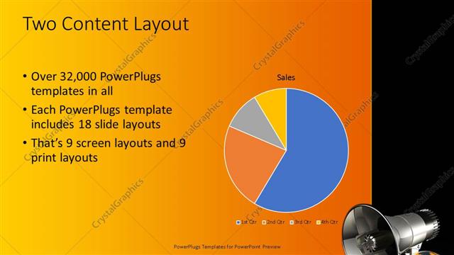Two Content presentation slide layout