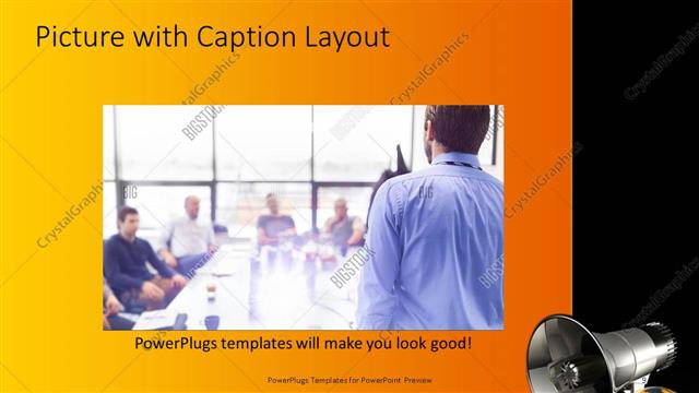 Picture with Caption presentation slide layout