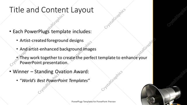 Title and Content presentation slide layout