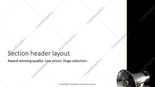 Section Header presentation slide layout