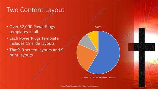 Two Content presentation slide layout
