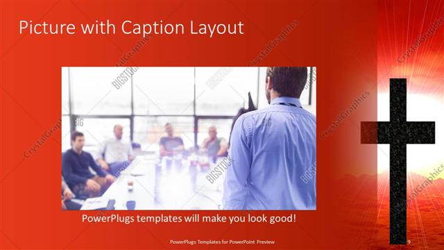 Picture with Caption presentation slide layout
