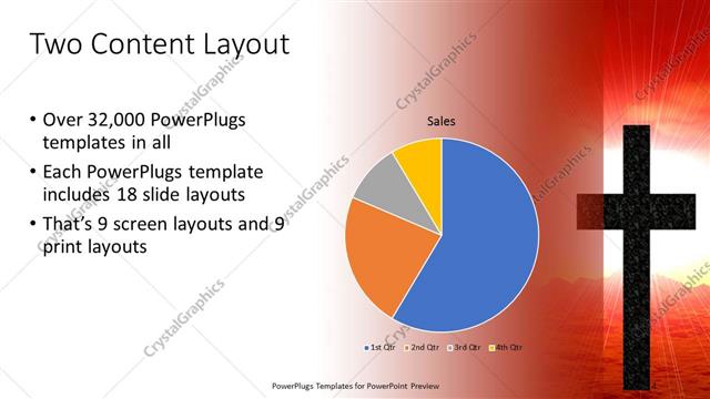 Two Content presentation slide layout