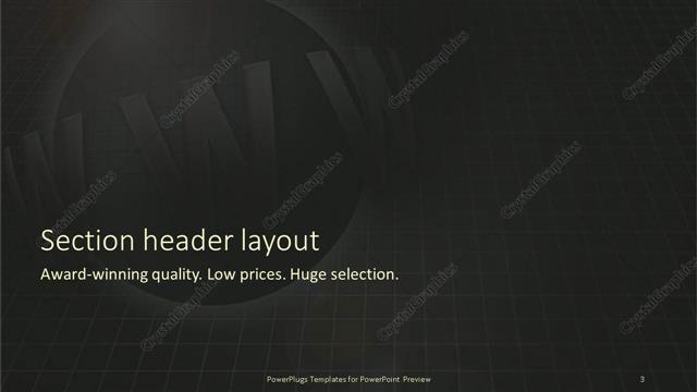 Section Header presentation slide layout