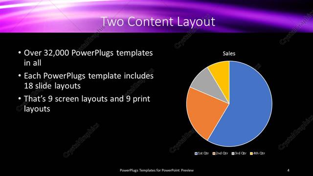 Two Content presentation slide layout