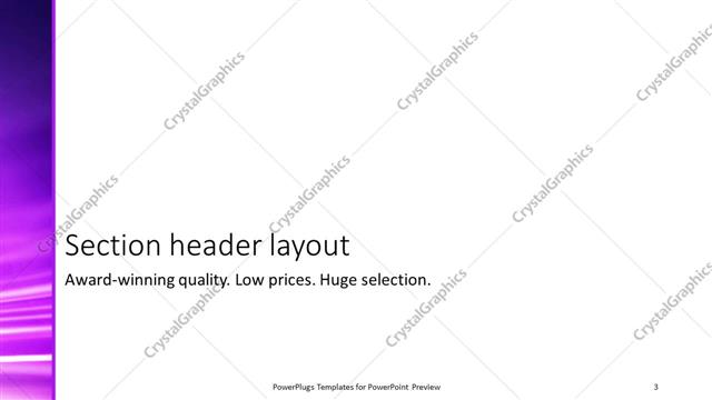 Section Header presentation slide layout