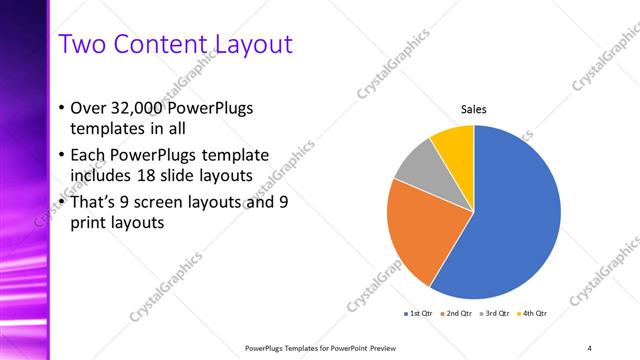 Two Content presentation slide layout