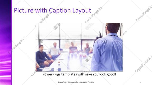 Picture with Caption presentation slide layout