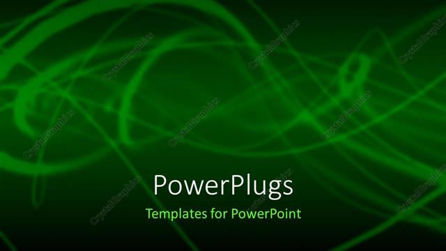  Presentation with green lines - Abstract depiction with?light green?smokey lines on green background?