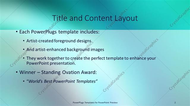 Title and Content presentation slide layout