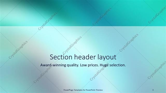 Section Header presentation slide layout