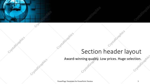 Section Header presentation slide layout