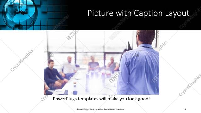 Picture with Caption presentation slide layout