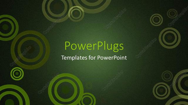  Presentation with green circles - Abstract depiction of lots of green circles on a green background