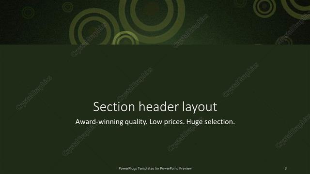 Section Header presentation slide layout
