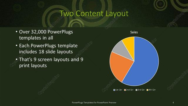Two Content presentation slide layout
