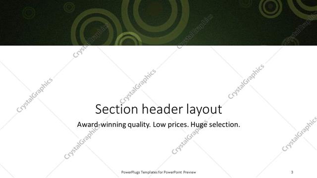 Section Header presentation slide layout