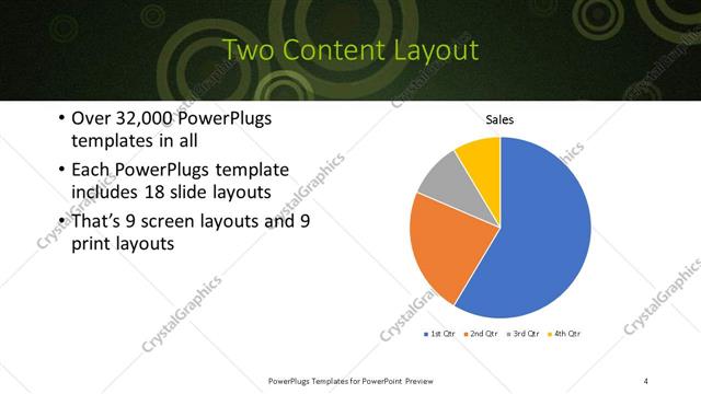 Two Content presentation slide layout