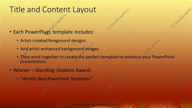 Title and Content presentation slide layout