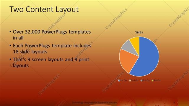 Two Content presentation slide layout