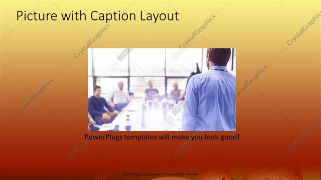 Picture with Caption presentation slide layout