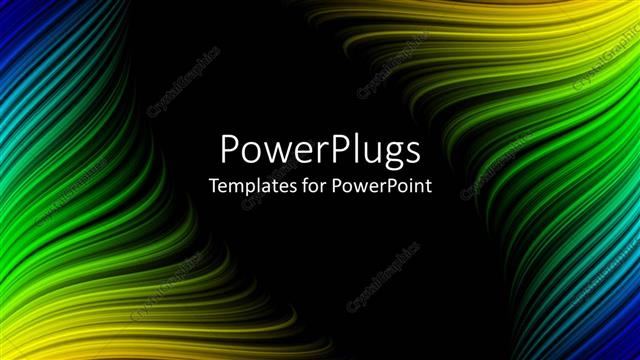  Presentation with multi - Abstract depiction with lots of multi colored wave lines