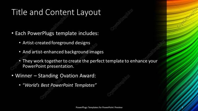Title and Content presentation slide layout