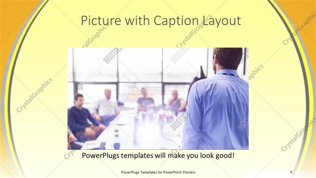 Picture with Caption presentation slide layout