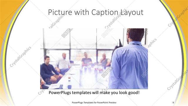 Picture with Caption presentation slide layout