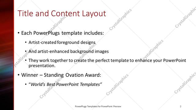 Title and Content presentation slide layout