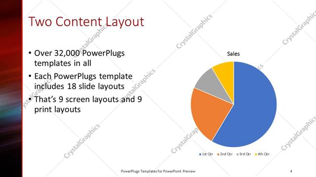 Two Content presentation slide layout