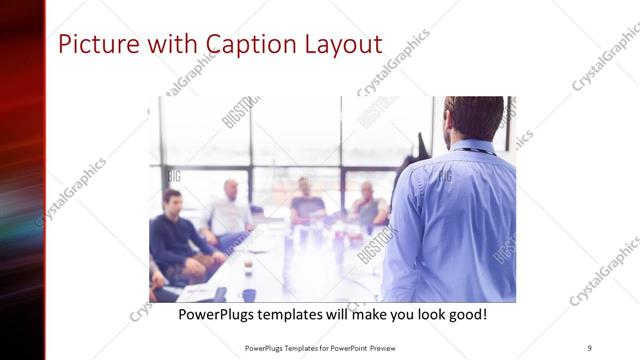 Picture with Caption presentation slide layout