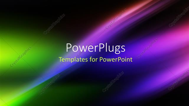  Presentation with light waves - Abstract depiction with motion blur and diagonal light waves with green shades