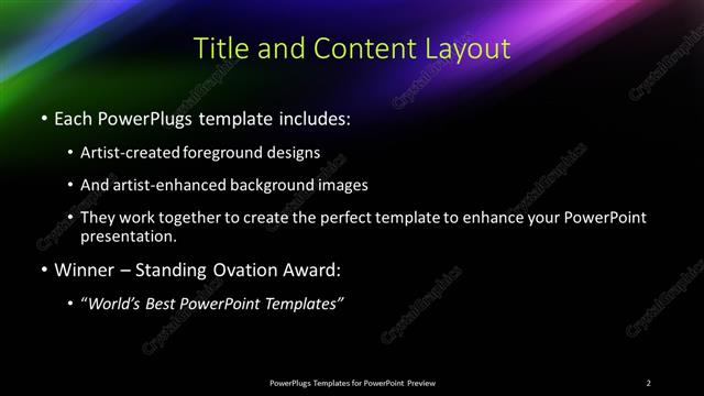 Title and Content presentation slide layout