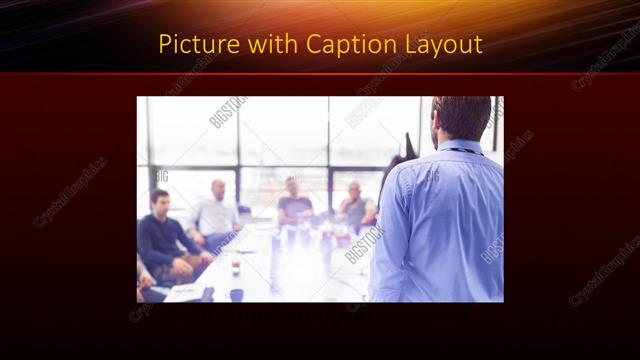 Picture with Caption presentation slide layout
