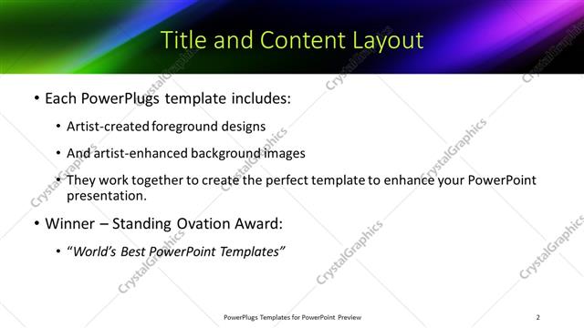 Title and Content presentation slide layout