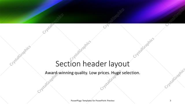 Section Header presentation slide layout